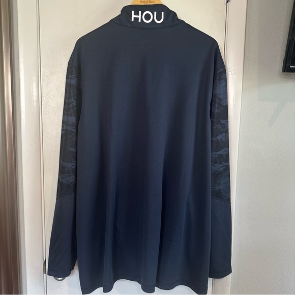 Houston Texans Fanatics Ringer Quarter-Zip Jacket - Navy. 3XL. - Picture 8 of 9